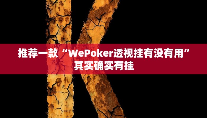 实测教程”wepoker透视辅助作弊挂”(原来确实是有挂)