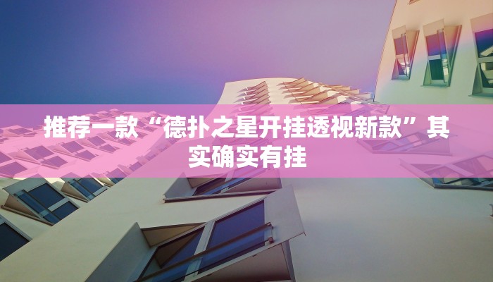 实测教程”wepoker透视挂作弊开挂”(原来确实是有挂)