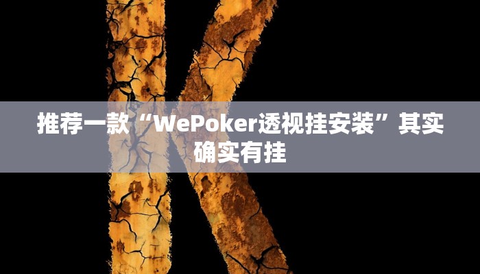 实测教程”德州局wepoker透视挂真的假的”(原来确实是有挂)