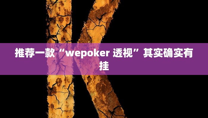 实测教程”“德扑之星德州透视作弊辅助””(原来确实是有挂)