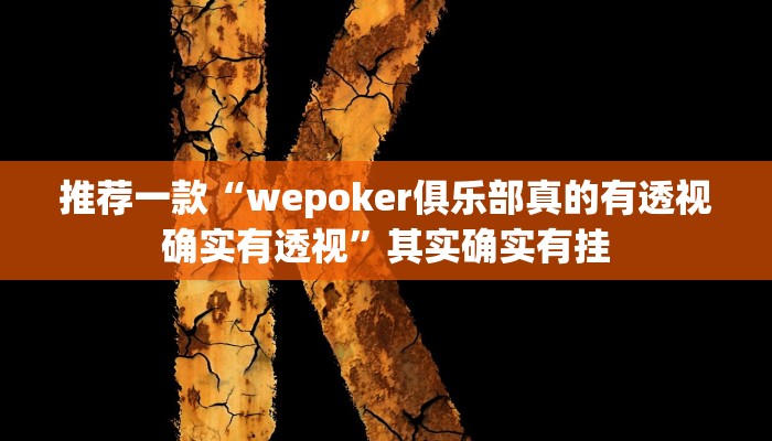 实测教程”德州局WePoker开挂作弊透视”(原来确实是有挂)