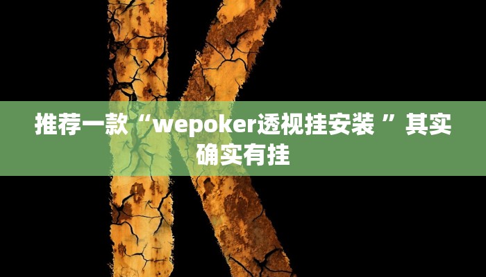 实测教程”wepoker德州透视作弊挂方法”(原来确实是有挂)