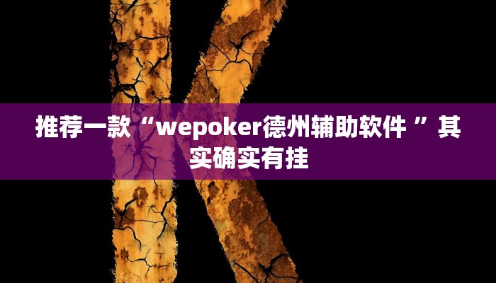 实测教程”德州WePoker透视作弊挂教程”(原来确实是有挂)