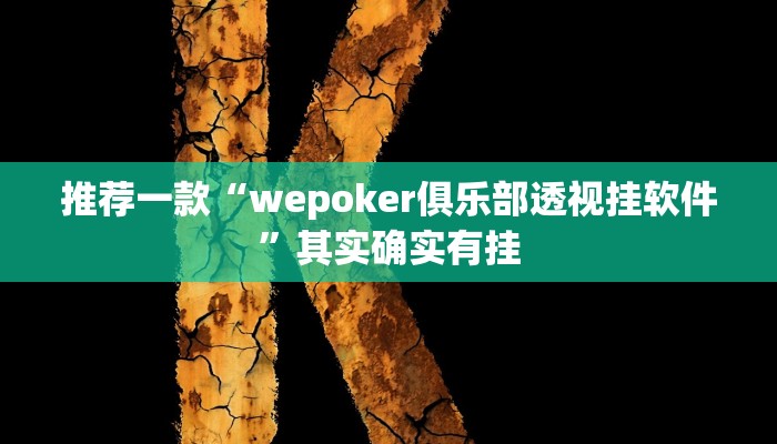 实测教程”wepoker作弊辅助教程”(原来确实是有挂)