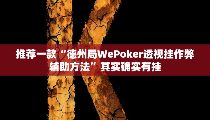 实测教程”wepoker私人局透视挂作弊辅助方法”(原来确实是有挂)