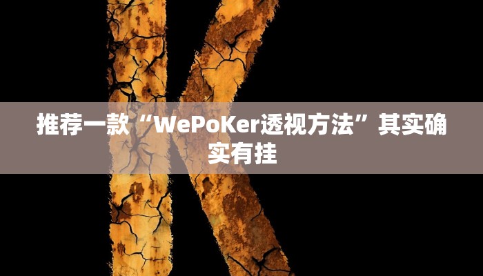 实测教程”WepoKer开挂作弊教程”(原来确实是有挂)
