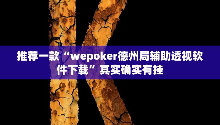 实测教程”德州局wepoker透视辅助挂”(原来确实是有挂)