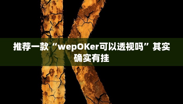 实测教程”HHPoKer辅助透视软件挂”(原来确实是有挂)