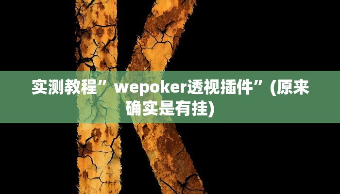 实测教程”威乐甘肃麻将怎么带挂”(原来确实是有挂)