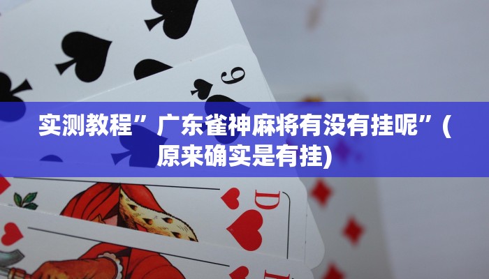 实测教程”wepoker德州可以装挂确实有挂”(原来确实是有挂)