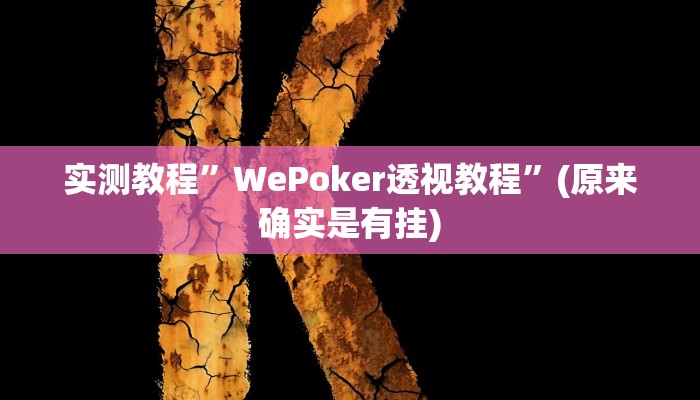 实测教程”新九哥大厅开挂”(原来确实是有挂)