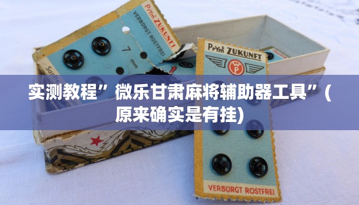 实测教程”微乐甘肃麻将辅助器工具”(原来确实是有挂)