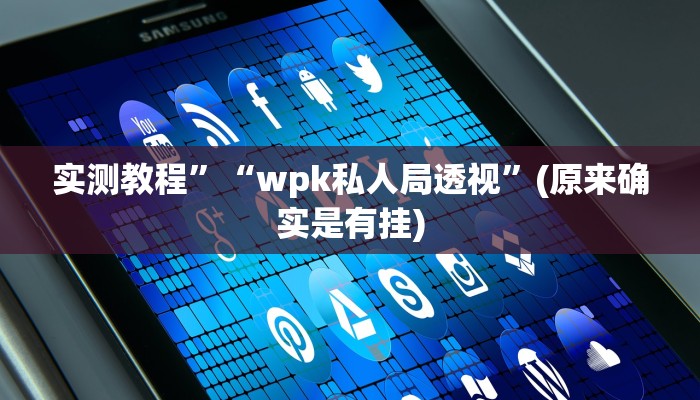 实测教程”“wpk私人局透视”(原来确实是有挂)