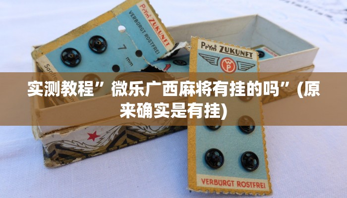 实测教程”微乐广西麻将有挂的吗”(原来确实是有挂)