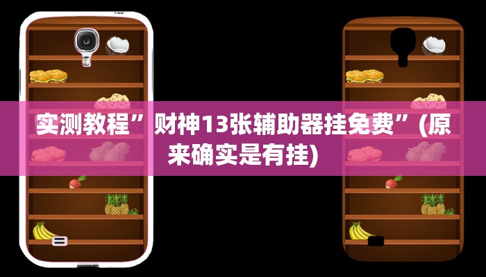 实测教程”财神13张辅助器挂免费”(原来确实是有挂)