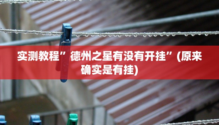 实测教程”WePoker私人局开挂教程”(原来确实是有挂)
