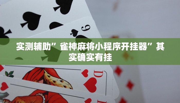 实测辅助”雀神麻将小程序开挂器”其实确实有挂