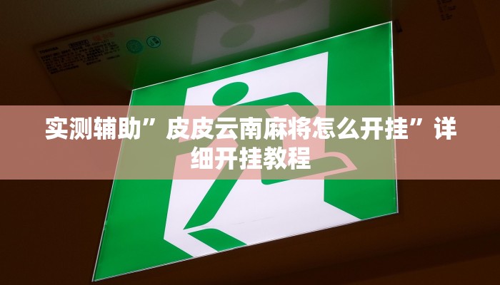 实测辅助”皮皮云南麻将怎么开挂”详细开挂教程