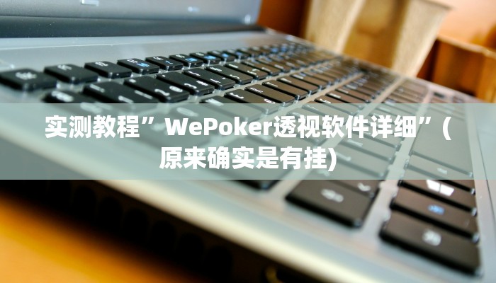 实测教程”WePoker透视软件详细”(原来确实是有挂)