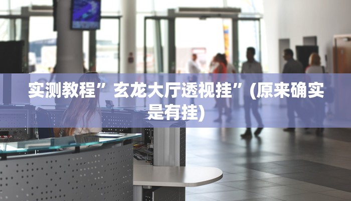 实测教程”玄龙大厅透视挂”(原来确实是有挂)