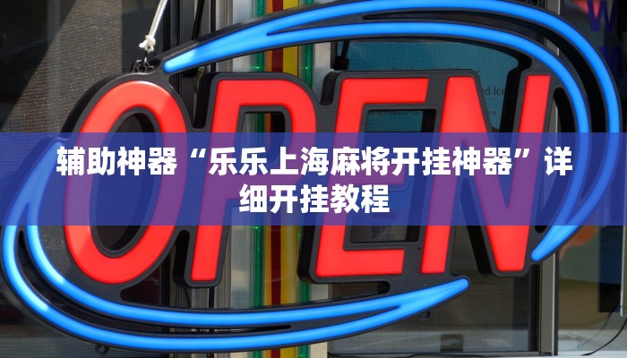 辅助神器“乐乐上海麻将开挂神器”详细开挂教程