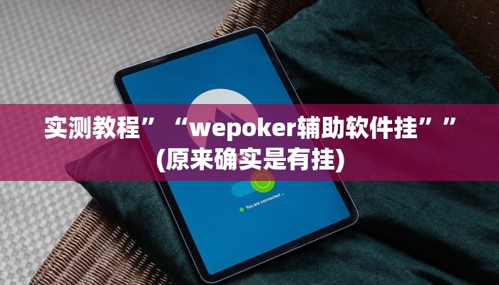 实测教程”“wepoker辅助软件挂””(原来确实是有挂)