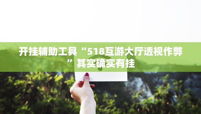 开挂辅助工具“518互游大厅透视作弊”其实确实有挂