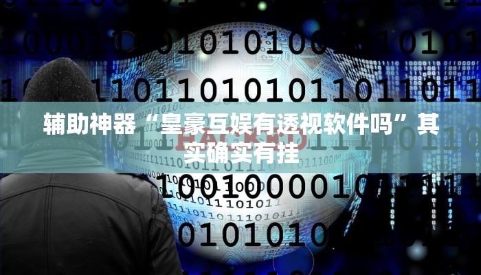 辅助神器“皇豪互娱有透视软件吗”其实确实有挂