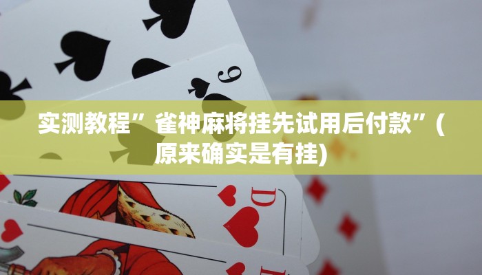实测教程”雀神麻将挂先试用后付款”(原来确实是有挂)