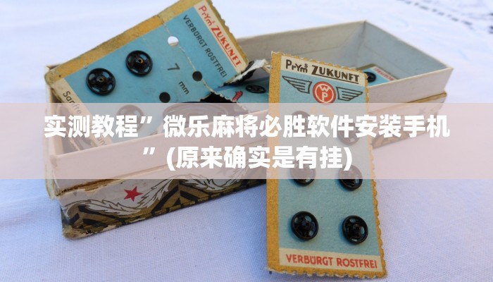 实测教程”微乐麻将必胜软件安装手机”(原来确实是有挂)