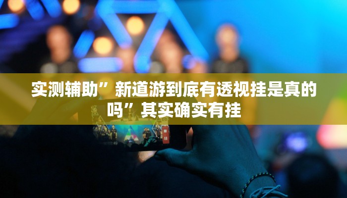 实测辅助”新道游到底有透视挂是真的吗”其实确实有挂