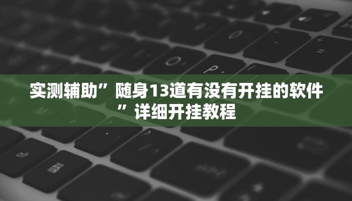 实测辅助”随身13道有没有开挂的软件”详细开挂教程