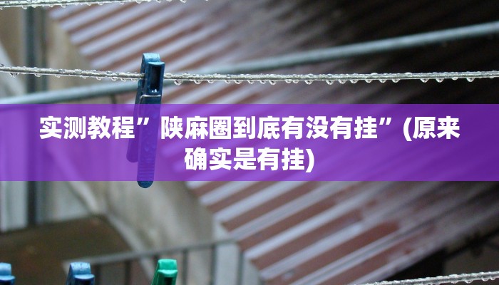 实测教程”陕麻圈到底有没有挂”(原来确实是有挂)