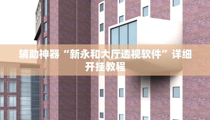 辅助神器“新永和大厅透视软件”详细开挂教程