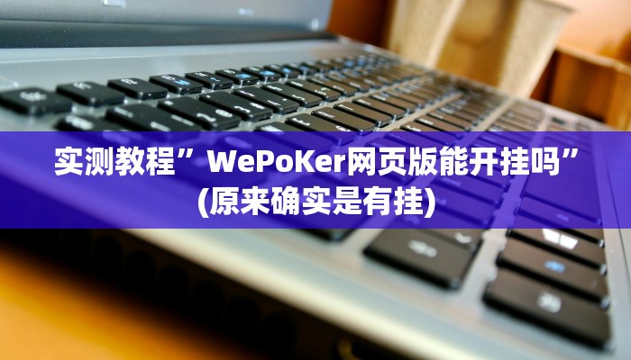 实测教程”WePoKer网页版能开挂吗”(原来确实是有挂)