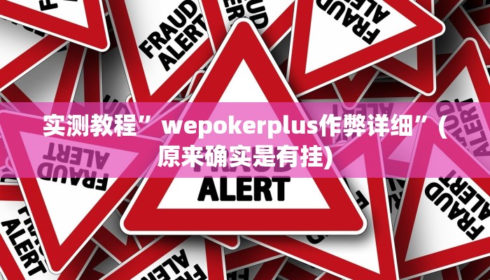 实测教程”wepokerplus作弊详细”(原来确实是有挂)