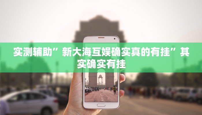 实测辅助”新大海互娱确实真的有挂”其实确实有挂