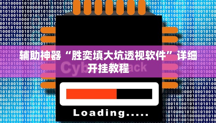 辅助神器“胜奕填大坑透视软件”详细开挂教程