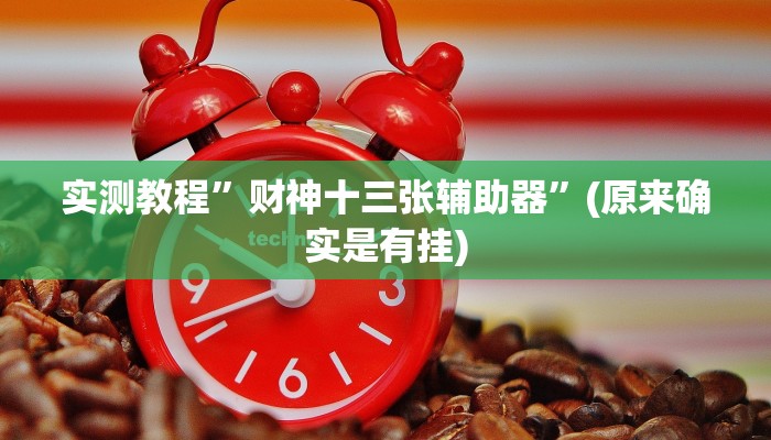 实测教程”财神十三张辅助器”(原来确实是有挂)