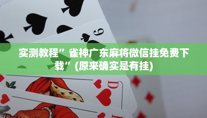 实测教程”雀神广东麻将微信挂免费下载”(原来确实是有挂)