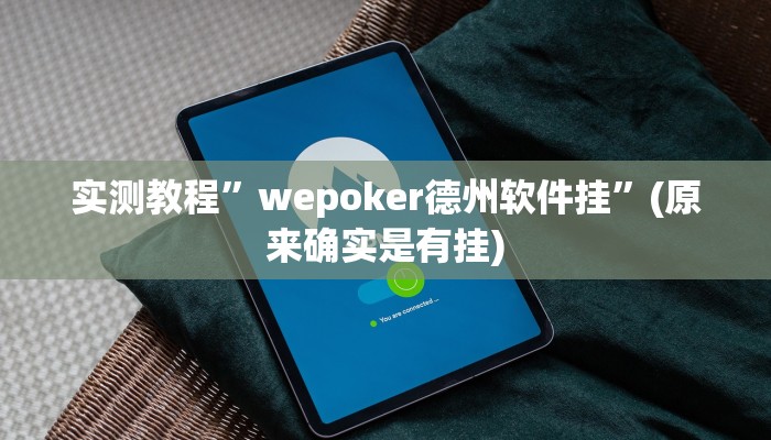 实测教程”wepoker德州软件挂”(原来确实是有挂)