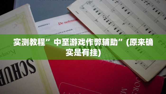 实测教程”中至游戏作弊辅助”(原来确实是有挂)