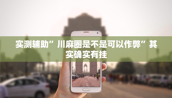 实测辅助”川麻圈是不是可以作弊”其实确实有挂