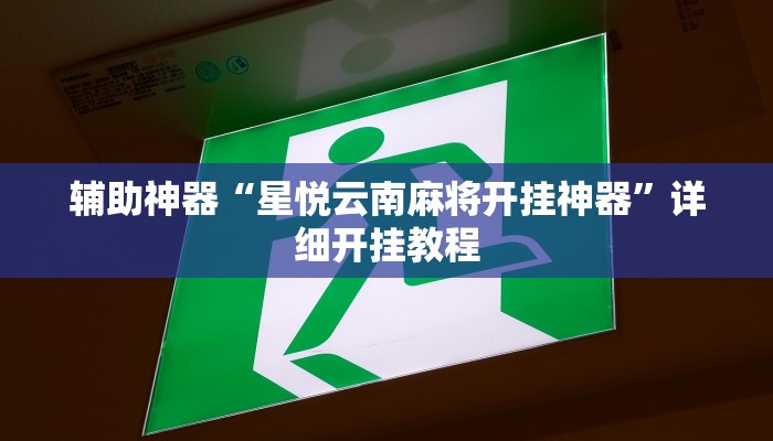 辅助神器“星悦云南麻将开挂神器”详细开挂教程