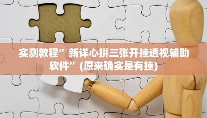 实测教程”新详心拼三张开挂透视辅助软件”(原来确实是有挂)