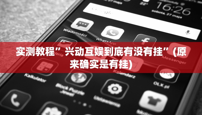 实测教程”兴动互娱到底有没有挂”(原来确实是有挂)