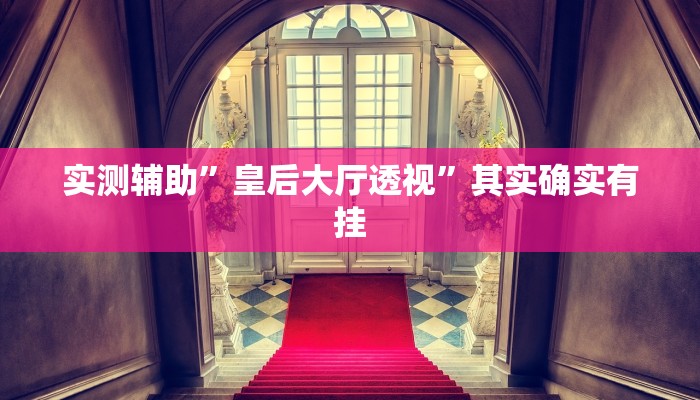 实测辅助”皇后大厅透视”其实确实有挂