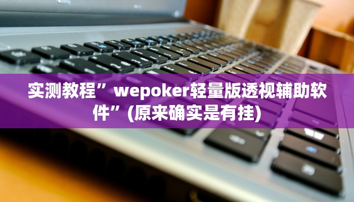 实测教程”wepoker轻量版透视辅助软件”(原来确实是有挂)