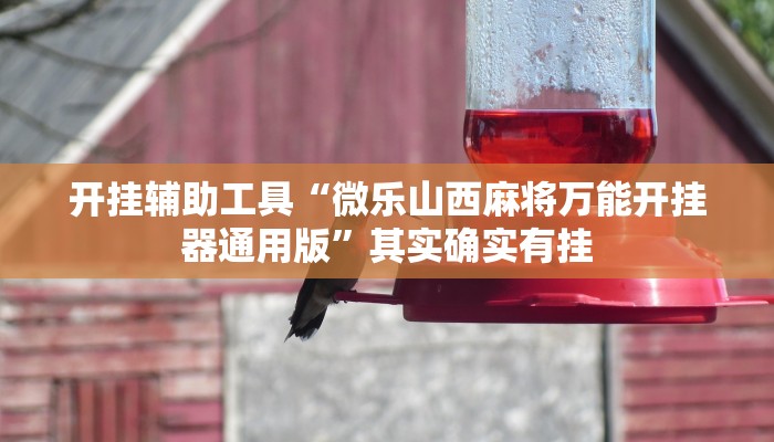 开挂辅助工具“微乐山西麻将万能开挂器通用版”其实确实有挂