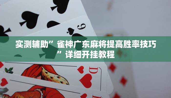 实测辅助”雀神广东麻将提高胜率技巧”详细开挂教程